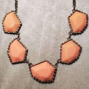 Accessorize 21" coral resin statement necklace